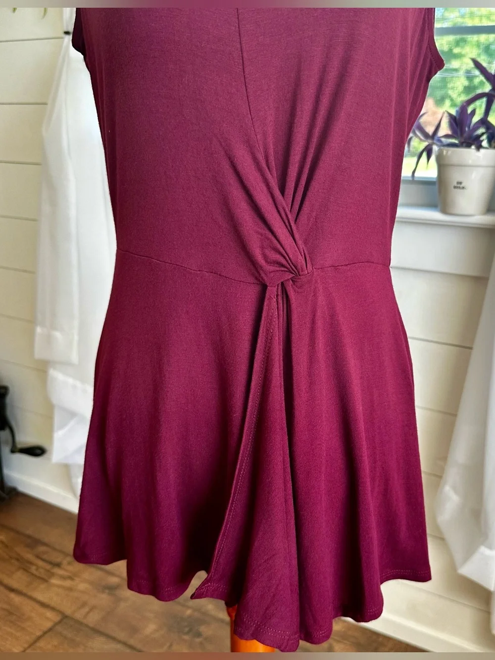 Michael Stars Burgundy Sleevelss Francie Twisted Knit Tunic Top NWT Size M